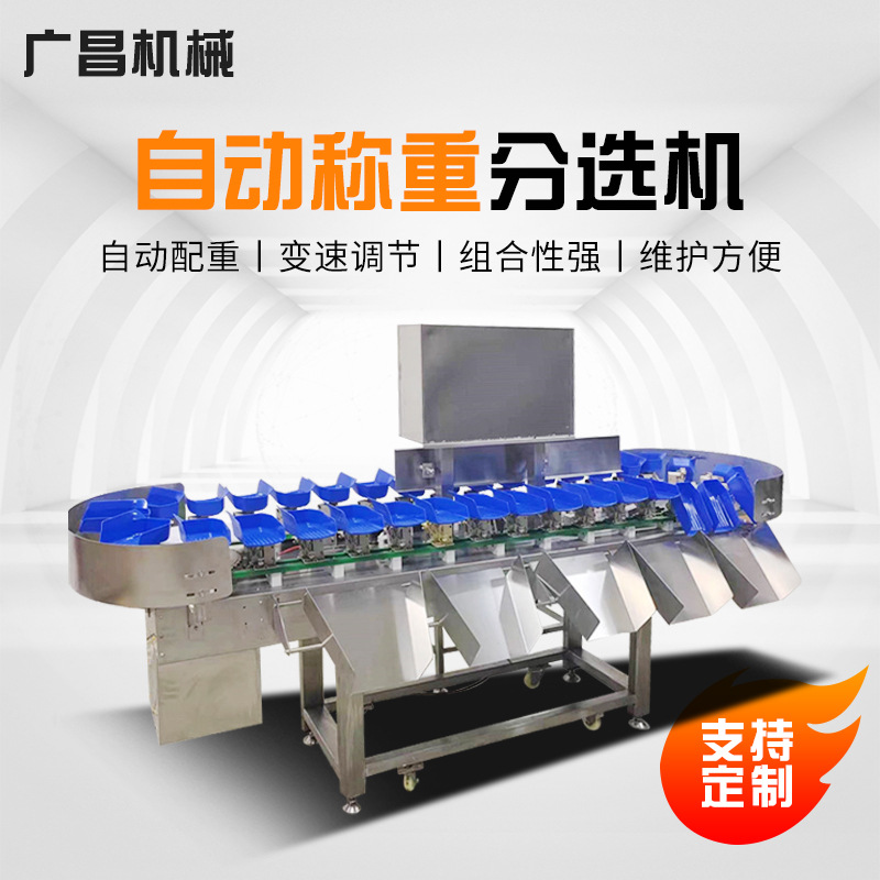 海蛎子鱼块称重分选分级机 海鲜生鲜重量分选机 自动分拣机检重秤