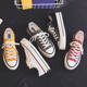 Platform Canvas Shoes Women's 2024 Spring New Low-top White Shoes Student All-match Casual Black Sneakers Cloth Shoes