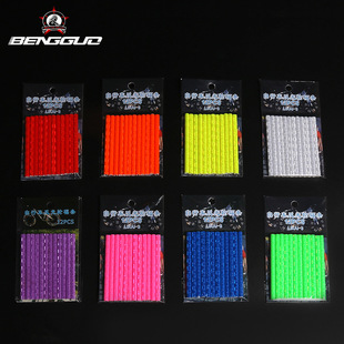 2 Pieces of Colorful Reflective Spokes, Wire Clips, Warning Strips, Colorfulful Clips, Random Colors Can Be Noted