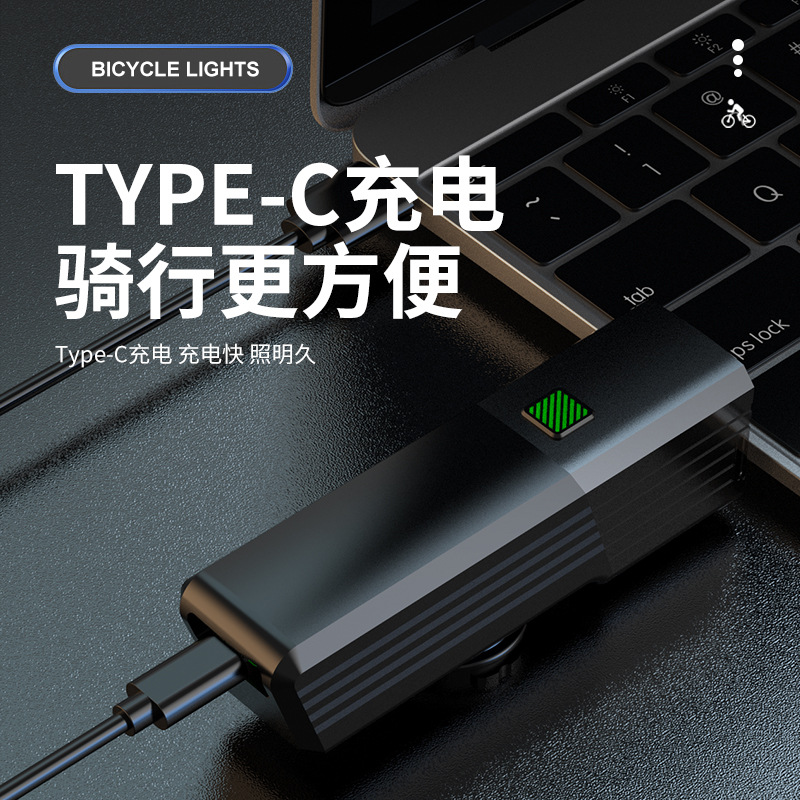 Transfronterizos nuevos equipos de lámpara de bicicleta de carretera cargar lámpara de emergencia linterna de luz intensa luz de montaña luz de montaña de montaña