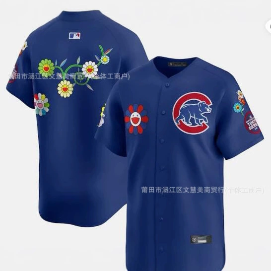 Оптовая продажа бейсбольной формы MLB Bears с вышивкой, готовая к продаже, новая весенняя коллекция 2025 года, короткий рукав.