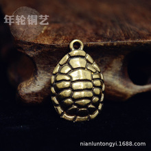 实心纯黄铜龟甲钥匙扣挂件富甲天下招财吊坠饰品工艺礼品地摊货