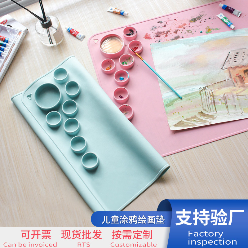 Pintura estera de los niños manta de pintura manta padre-niño estera de silicona lavable mantel de los niños