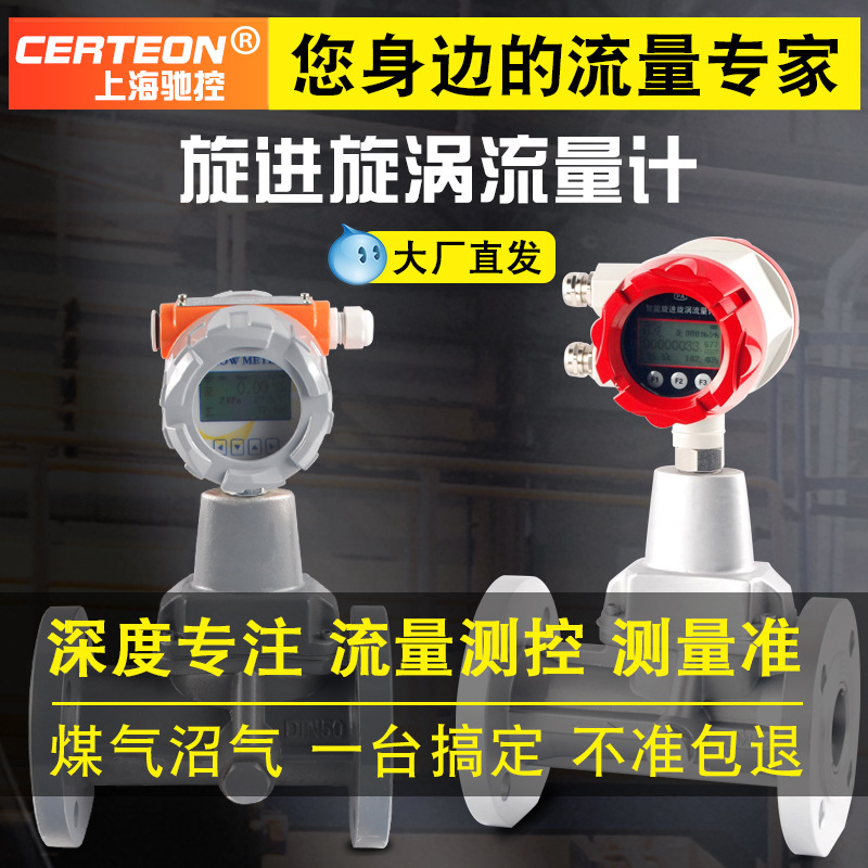 旋進漩渦流量計 智能煤氣沼氣流量計量表旋進旋渦上海馳控