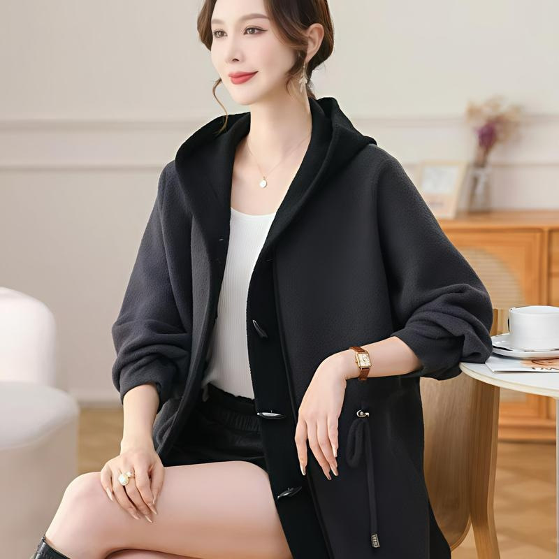媽媽秋裝氣質(zhì)外套中長(zhǎng)款洋氣上衣中老年女裝春秋時(shí)尚大衣2025新款，女裝毛呢外套，妃慕昵服飾