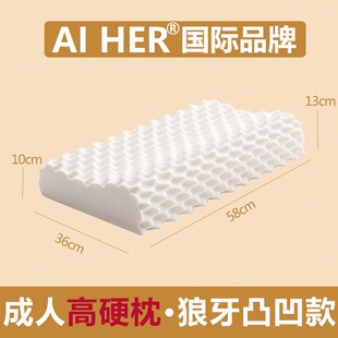 ♔ [Free Pillowcase] Thai Natural Latex Pillow, Cervical Spine Protection Pillow, Adult Rubber Pillow, Household Latex High-Low Pillow