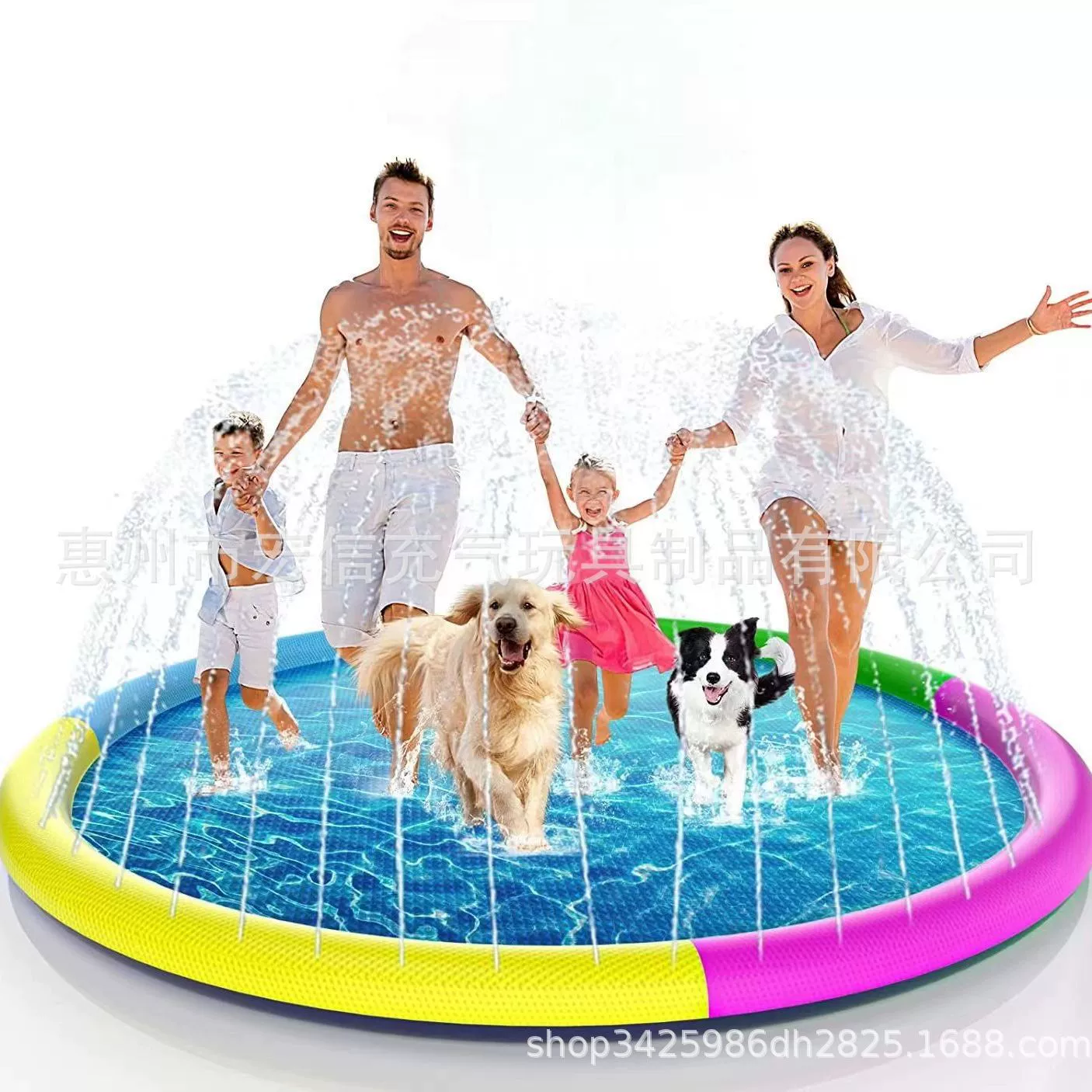 150 см-240 см ПВХ коврик для распыления воды для домашних животных детский водный игровой коврик утолщенный нескользящий коврик для брызг для больших собак и кошек