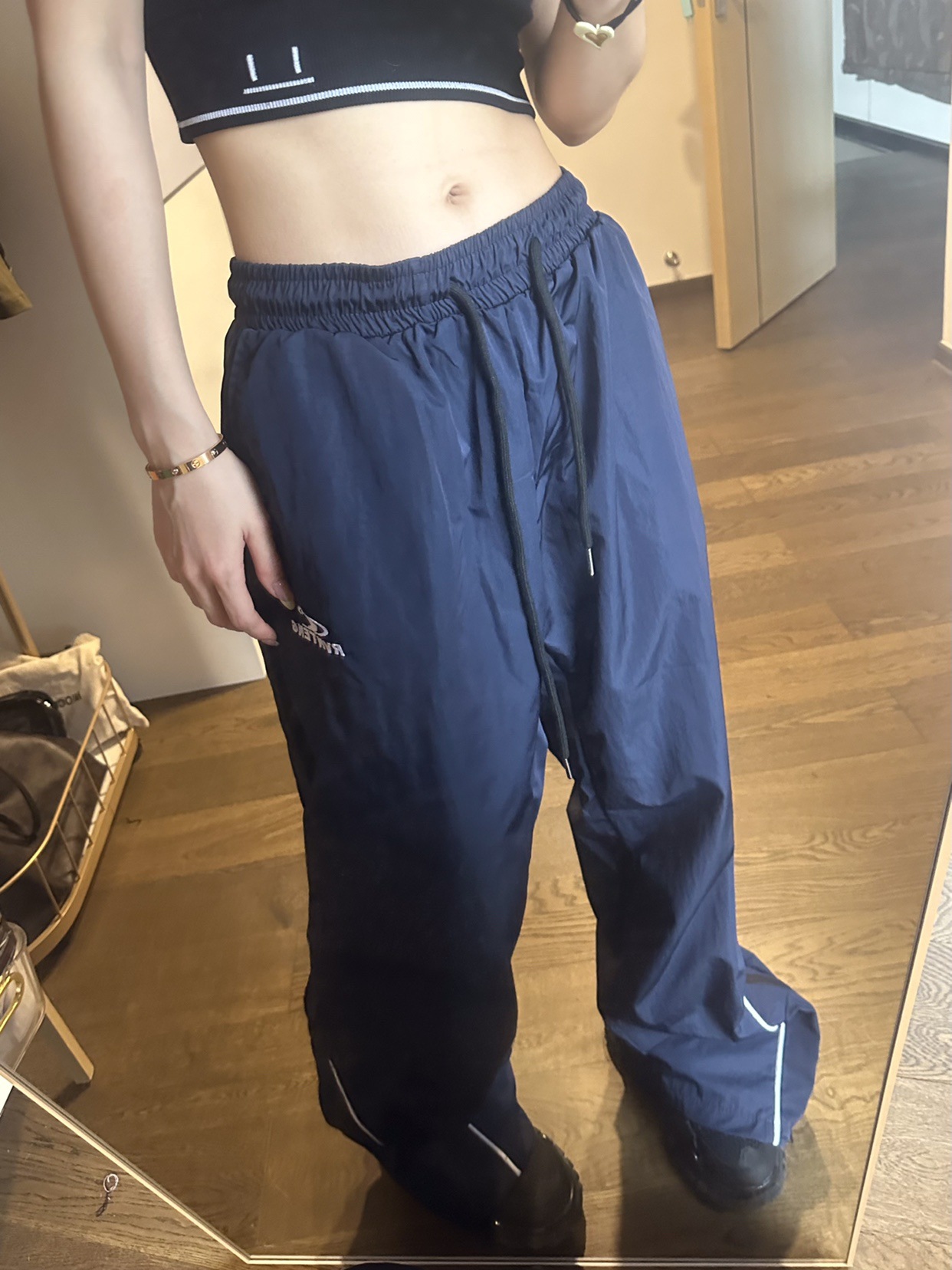 Title 12, Summer Mens and Womens Loose Striped Drawstri...