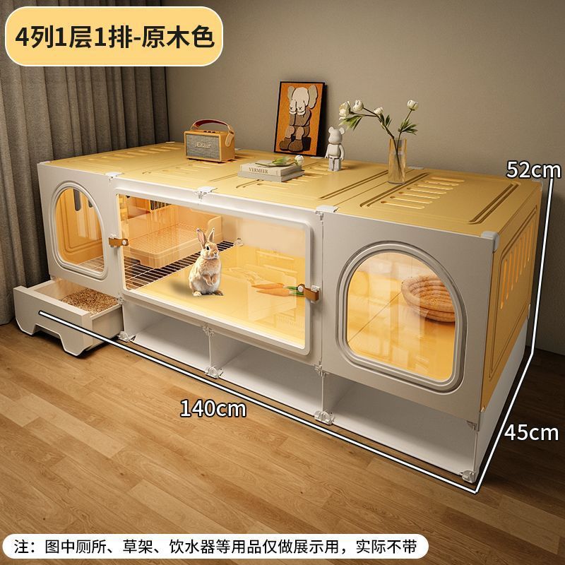 兔子笼子家用别墅特大豪华窝兔屋宠物荷兰猪笼子透明观景【厂家】|undefined