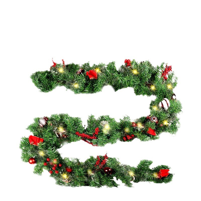 Navidad vines cifrado 2,7 metros con pinos pasamanos decoraciones navideñas vines decoraciones navideñas al por mayor