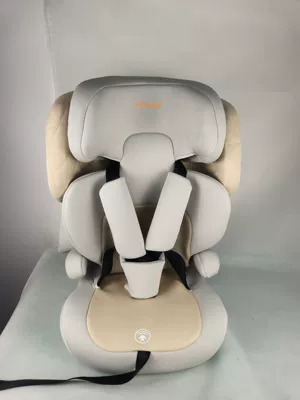 Child Safety Seat for Ages 0-12: Car child safety seat - 15-12-years-old-3ci-size-full-level-certification-ece-r12904-eu-e8-safety-standard-off-white-isofixlatchfoldableadjustable-headrestfive-point-safety-belt