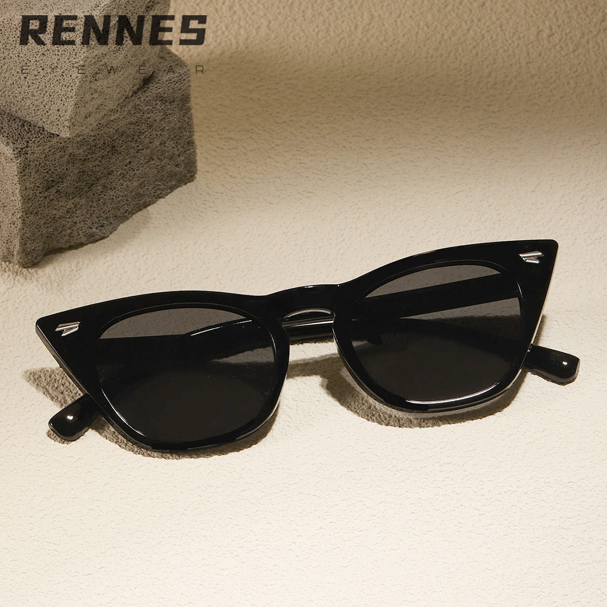 Nuevas gafas de sol de ojo de gato ins estilo personalizado moda europea y americana cara grande que adelgaza las gafas de sol UV400 a prueba de rayos UV para las mujeres