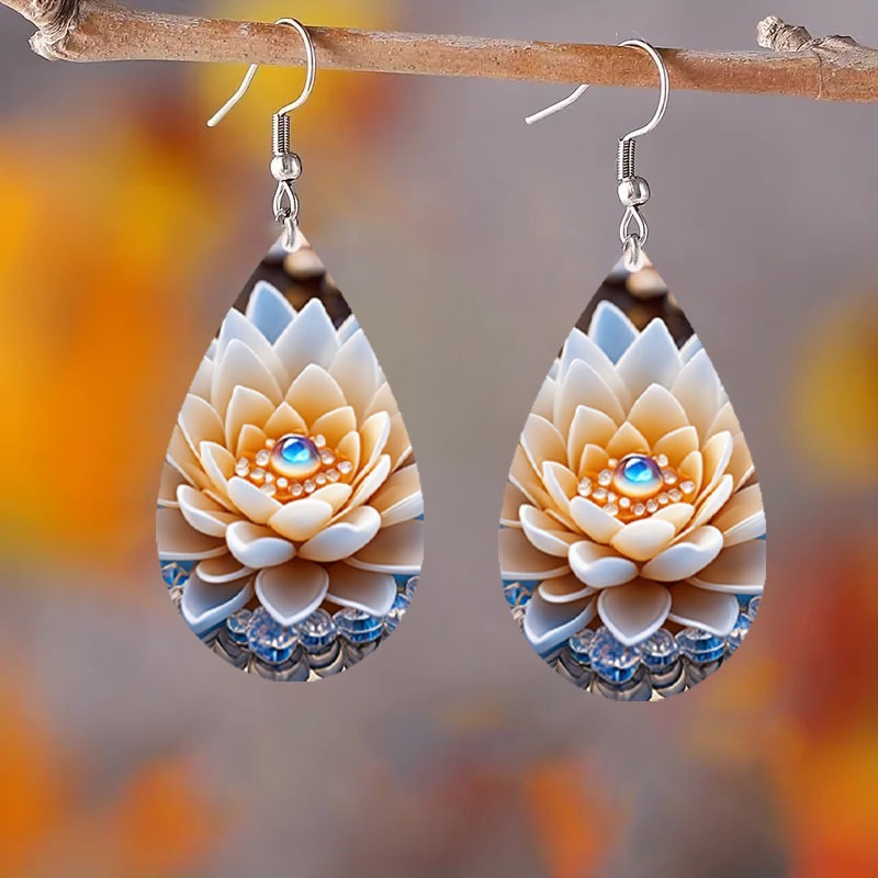 elegant wooden classic fashionable earrings