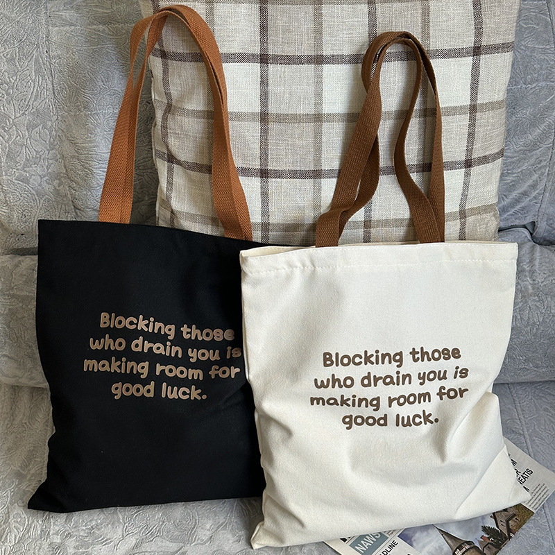 Canvas Bag for Female Students, Tutoring Bag, Tote Bag, Drop Shipping, 2025 New Model, Single-Shoulder Commuter Bag, Essential for Commuting