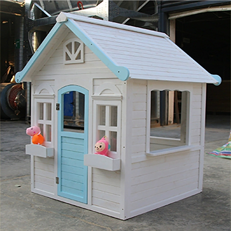 Casa de jardín de infantes al aire libre casa de madera sala de juegos interactiva para niños montaje casa de madera maciza casa de madera anticorrosiva casa de madera móvil