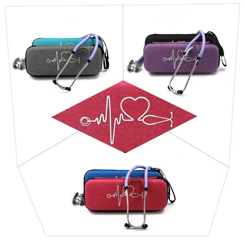Estuche para Estetoscopio, Caja de Almacenamiento de EVA para Estetoscopio, Bolsa de Almacenamiento Multifuncional para Estetoscopio de Ritmo Cardíaco Fetal, Bolsa de Herramientas