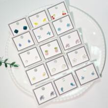 景德镇陶瓷耳钉可爱迷你耳钉女 韩版时尚耳钉学生党陶瓷耳钉摆摊