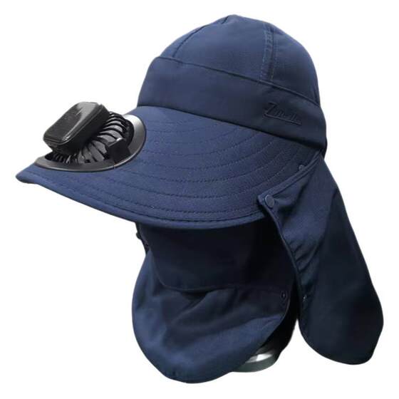 New Foreign Trade Explosive Solar Hat Rechargeable Double Fan Fishing Fisherman Hat Outdoor Sun Hat Sunscreen Hat