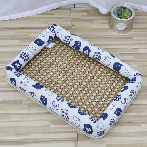 Linen mat nest pet ice mat cool mat nest mat dog kennel summer cat cooling rattan mat manufacturer direct sales