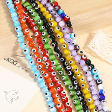 彩色千花琉璃珠恶魔之眼散珠 diy饰品配件手链项链串珠眼睛玻璃珠