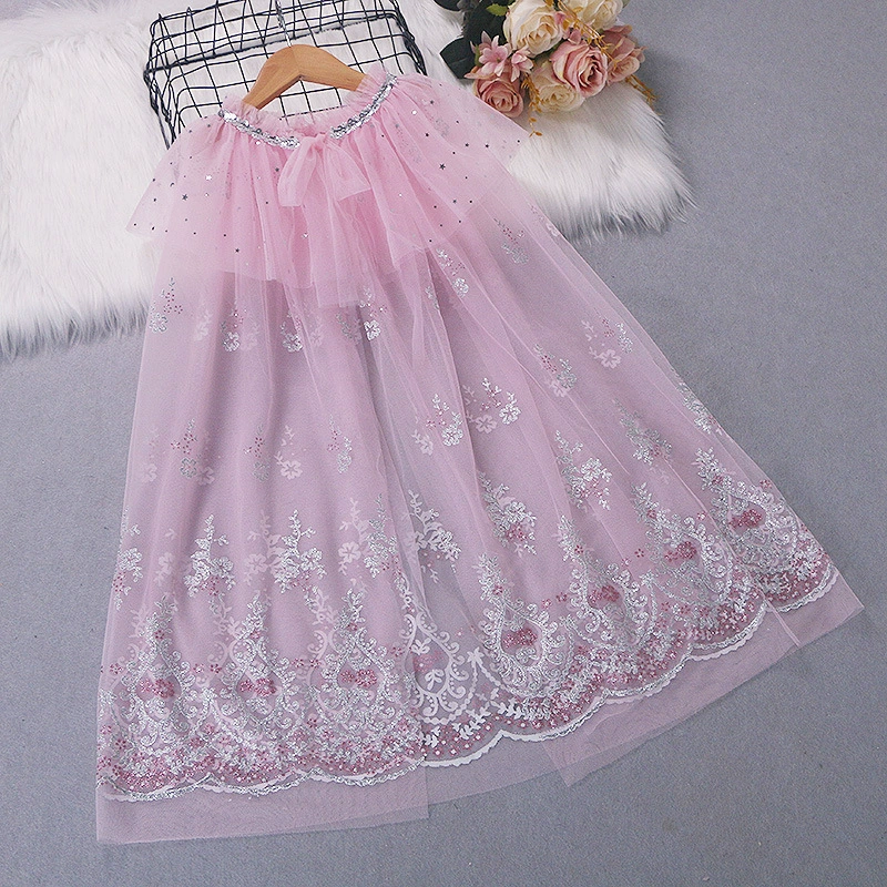 Театр шоу новый косплей одежды Frozen Frozen Плащ 51 Печать Пыльцы Плащ Платье Платье