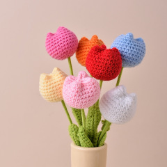 完成品手作りかぎ針編みチューリップ造花シミュレーション花洋ハスオランダ花