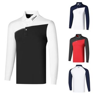 Golf Clothing Men's Fashionable Long-Sleeved T-Shirt Autumn Quick-Drying Breathable Polo Shirt Loose Golf Clothing Golf Double New Style
