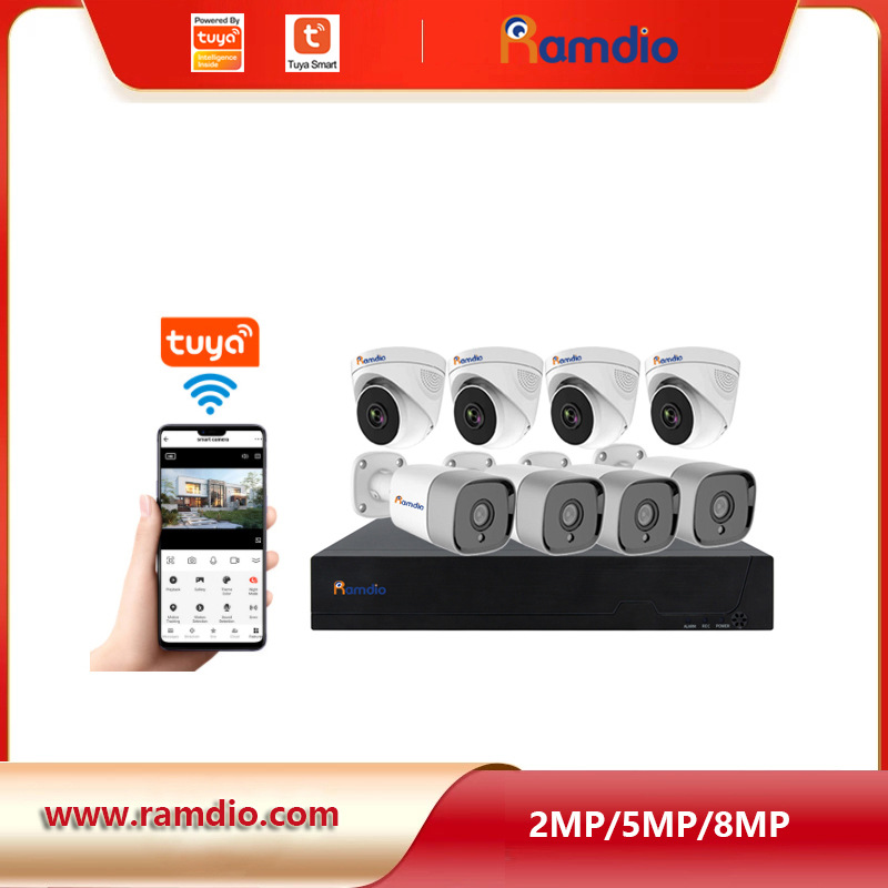 2MP 8CH Tuya IP Camera POE NVR set KIT 200万涂鸦网络摄像机套