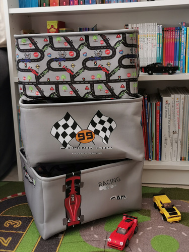 Toy storage bucket fabric organizer basket thick and sturdy dirty clothes bucket racing series one-piece dropshipping cross-border procurement