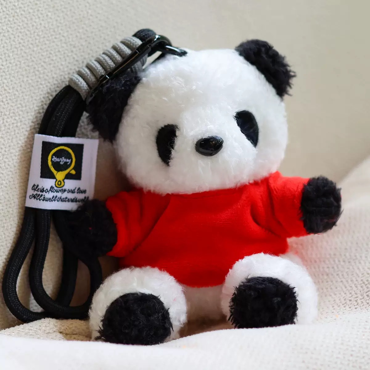 Caricatura panda peluche colgante oso espacial bolsa colgar decoración Wenchuang peluche muñeca llavero regalo para parejas