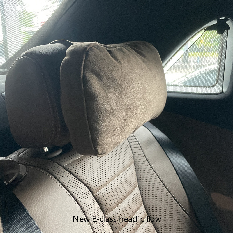원래 자동차 헤어 터닝 소재 메르세데스-벤츠 E-클래스 C-클래스 GLC GLE GLS 원래 자동차 패브릭 스타일 리어 헤드 레스트에 적합