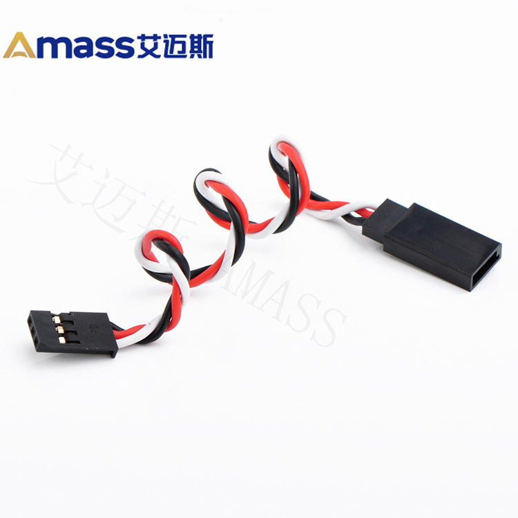 艾邁斯FUTABA杜邦舵機延長線22AWG併線60芯AMASS航模連接線