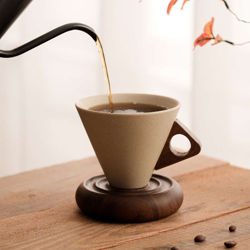中古风陶瓷咖啡杯套装生椰拿铁美式杯小众粗陶杯雪糕筒杯代发批发|undefined