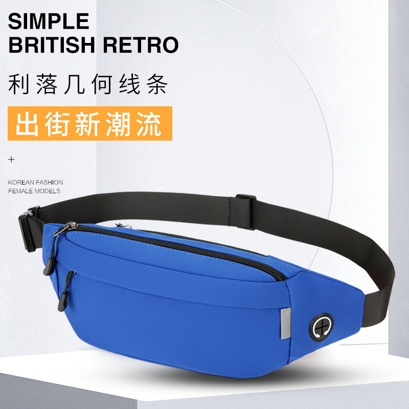 Street fashion chest bag New Korean personality leisure sports men and women with shoulder crossbody bag Street fashion chest bag New Korean personality leisure sports men and women with shoulder crossbody bag
