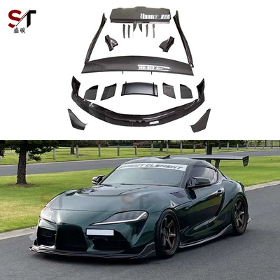 Suitable for Toyota Supra A90 A91 Carbon Fiber Surround Vrs Front Lip, Rear Lip, Side Skirt, Rear Wing and Rear Corner