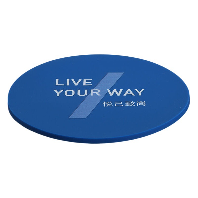 Hotel recyclable rubber coaster wholesale insulation coaster Hotel hotel guest room tea coaster printable LOGO