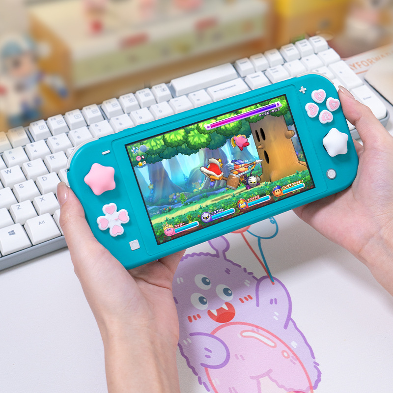 Nintendo switchlite silicone key stickers lite rocker cap cross direction key cap cover love accessories