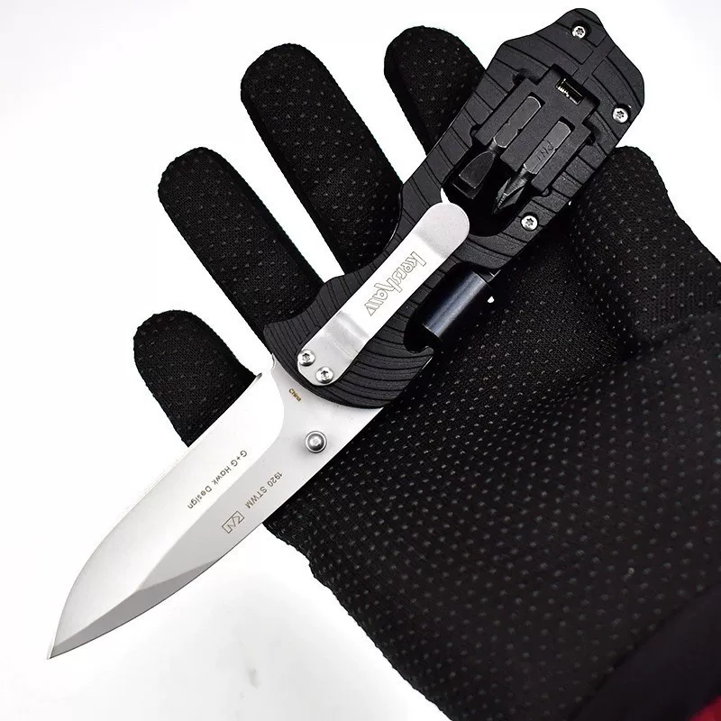 Universal folding handheld tools set, sharp pocket knife