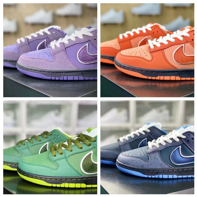 Putian Pure Original Dunk Purple Green Orange Dark Blue Lobster Dunk Series Low-Top Casual Sports Skateboard Shoes Flat Bottom