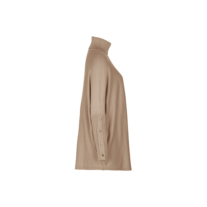 Pull à col roulé mi-long de couleur unie pour femme, nouvelle mode d'automne_voghion.com