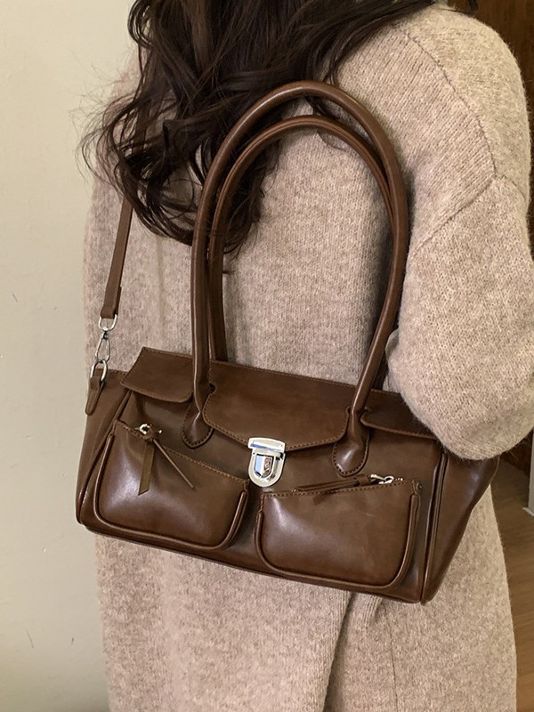 Bolso de mujer transfronterizo nuevo retro bolso de mano gran capacidad de piel de cera de aceite alta sensación de mochila de viaje universal