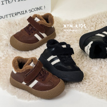 2025年冬季新款儿童休闲鞋二棉鞋子韩版时尚羊羔毛保暖男女童棉鞋