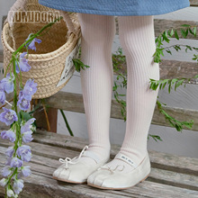 女童打底裤袜24春秋宝宝加裆纯色连裤袜儿童可爱糖果全抽条连体袜