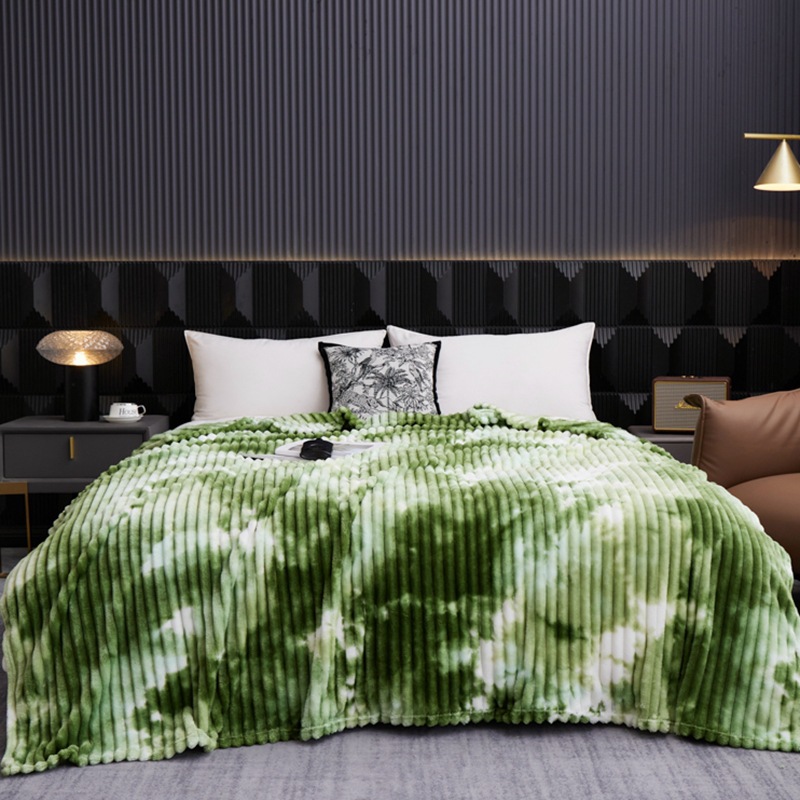 Comercio exterior transfronterizo, tiras de dibujo comprimidas, manta de ocio de teñido anudado, manta de lana de leche, manta de sofá de terciopelo Falai, manta de siesta