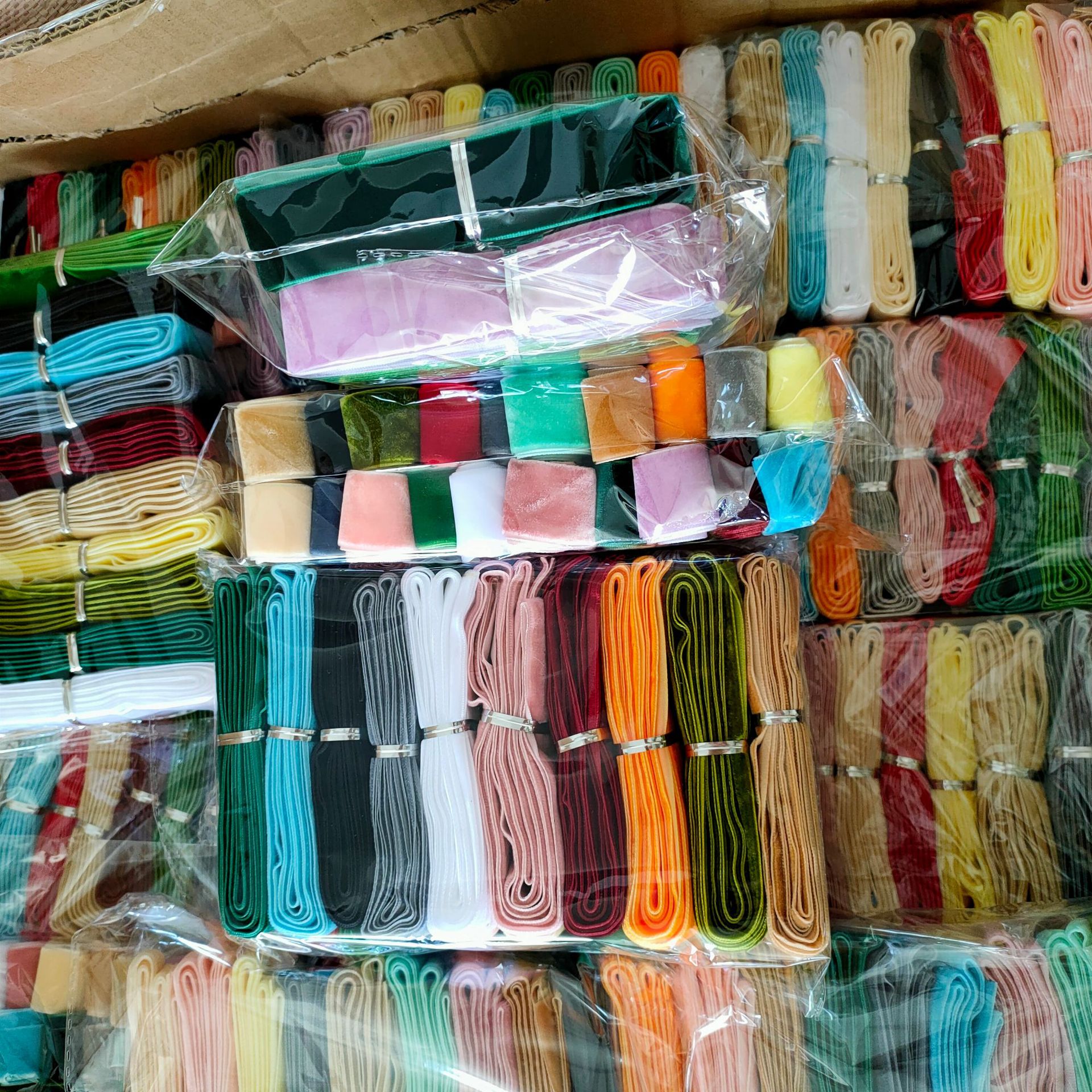 2.5cm 단면 플로킹 테이프 2야드/스트립 30색/팩