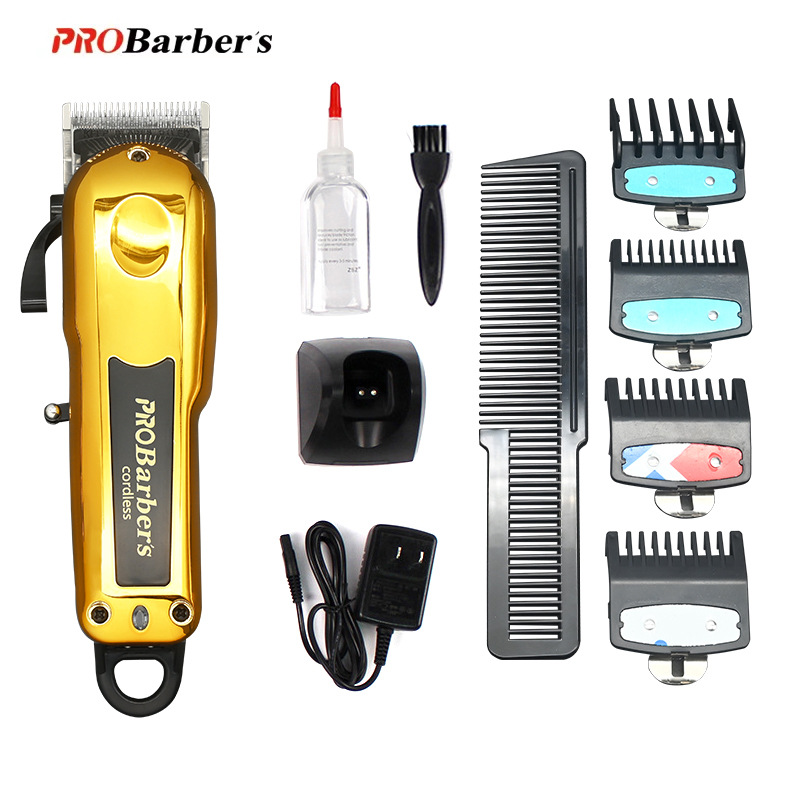 Cortadora de pelo profesional para barberías, recortadora eléctrica de acero inoxidable para afeitado, cortadora de pelo eléctrica para uso doméstico.