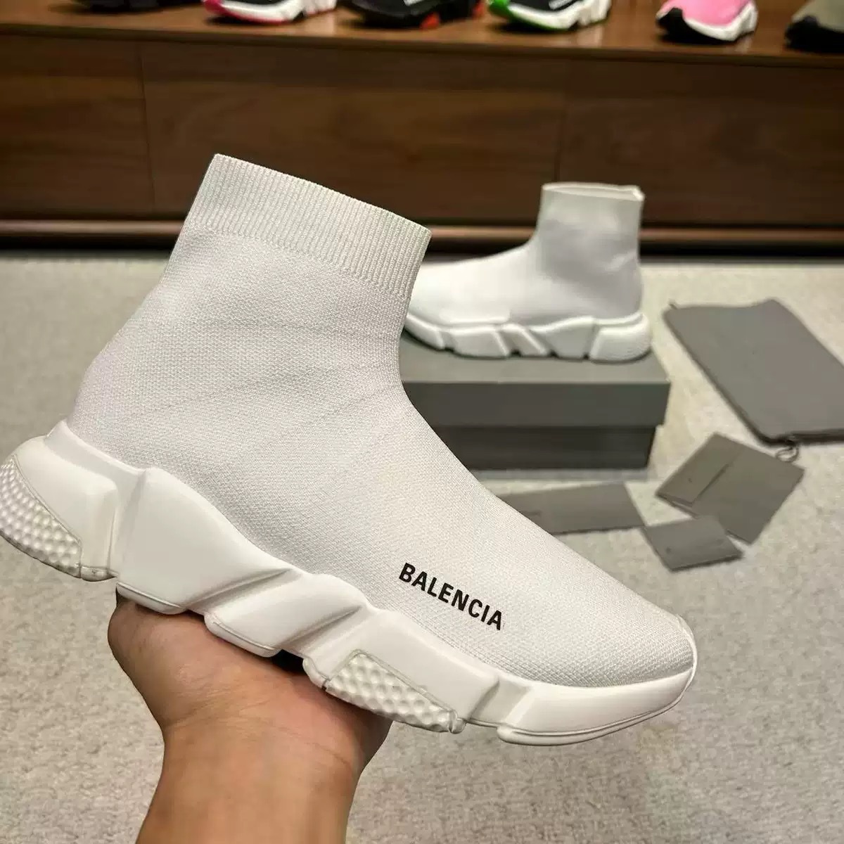 Balenciaga Speed High White Black