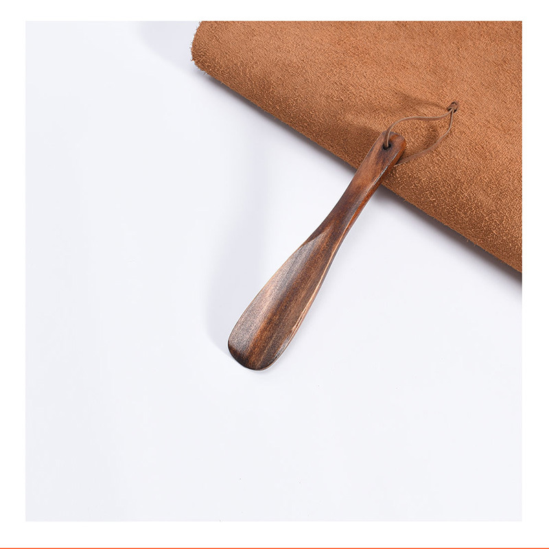 Calzador retro de madera maciza, mango largo, anciano, mujer embarazada, levantador de zapatos