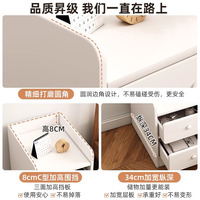 Escritorio de cabezal de cama muy estrecho dormitorio doméstico 2025 nuevo estante pequeño gabinete de almacenamiento al lado de la cama gabinete de alquiler