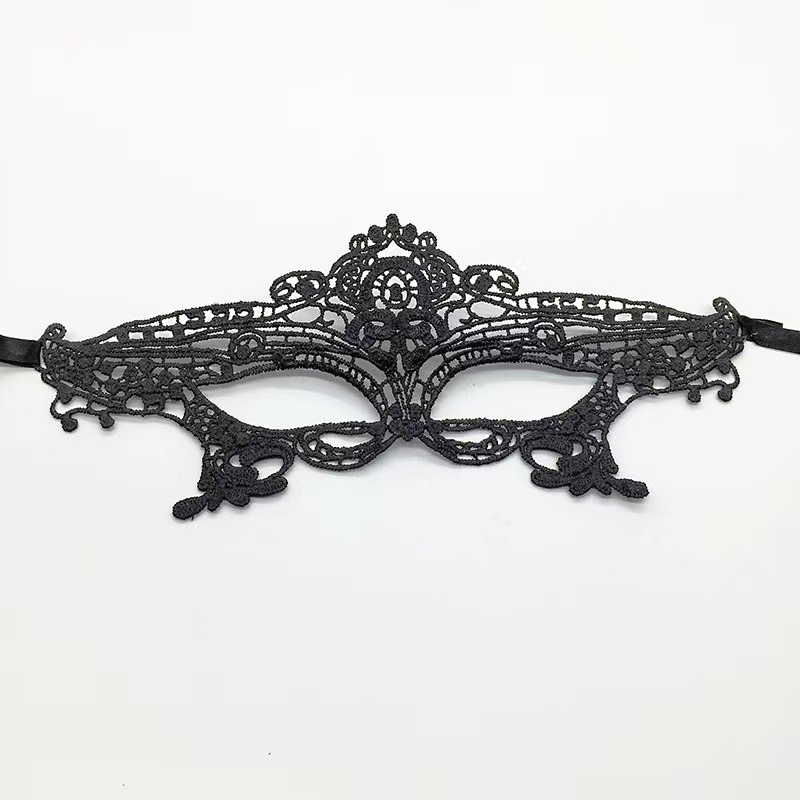 跨境新款暗黑系蕾丝狐狸面具万圣节发饰幽灵个性头箍COS道具饰品|undefined